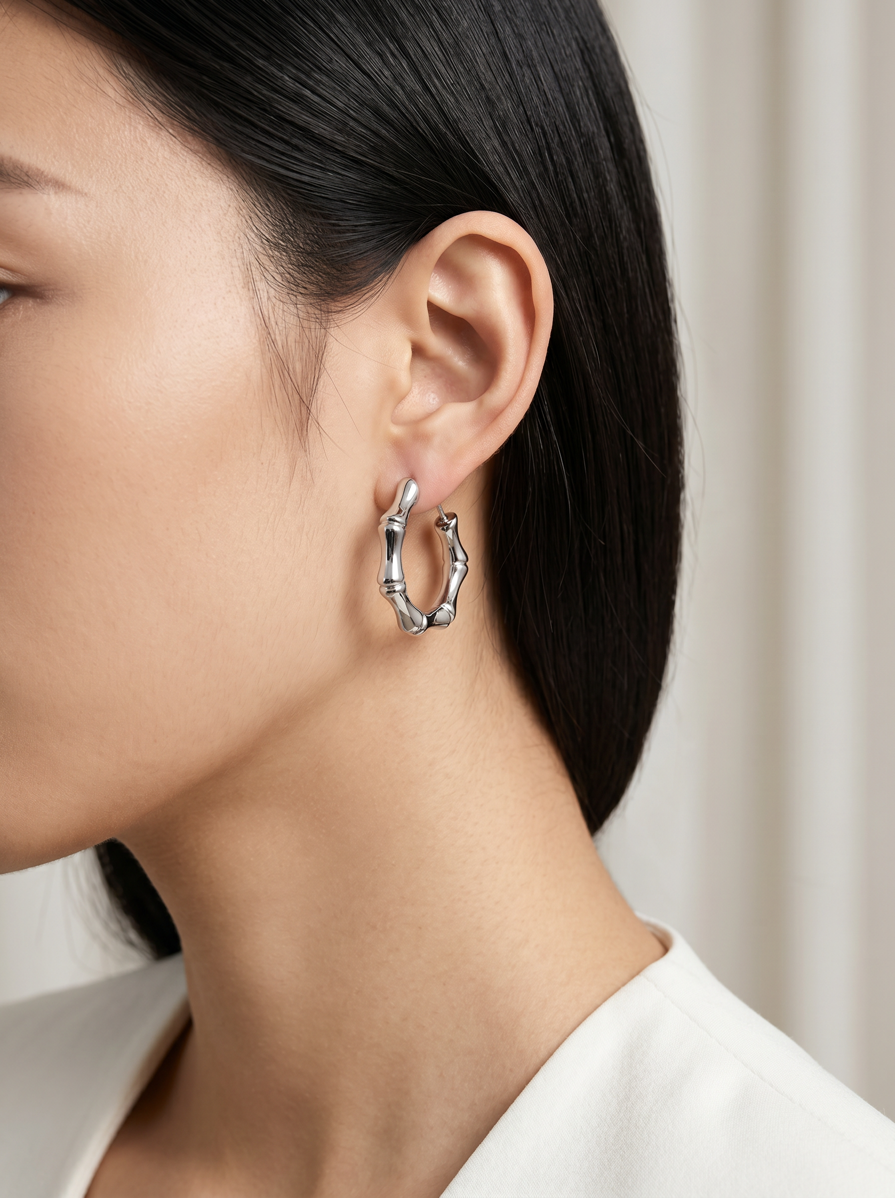 Bamboo Hoops Earrings