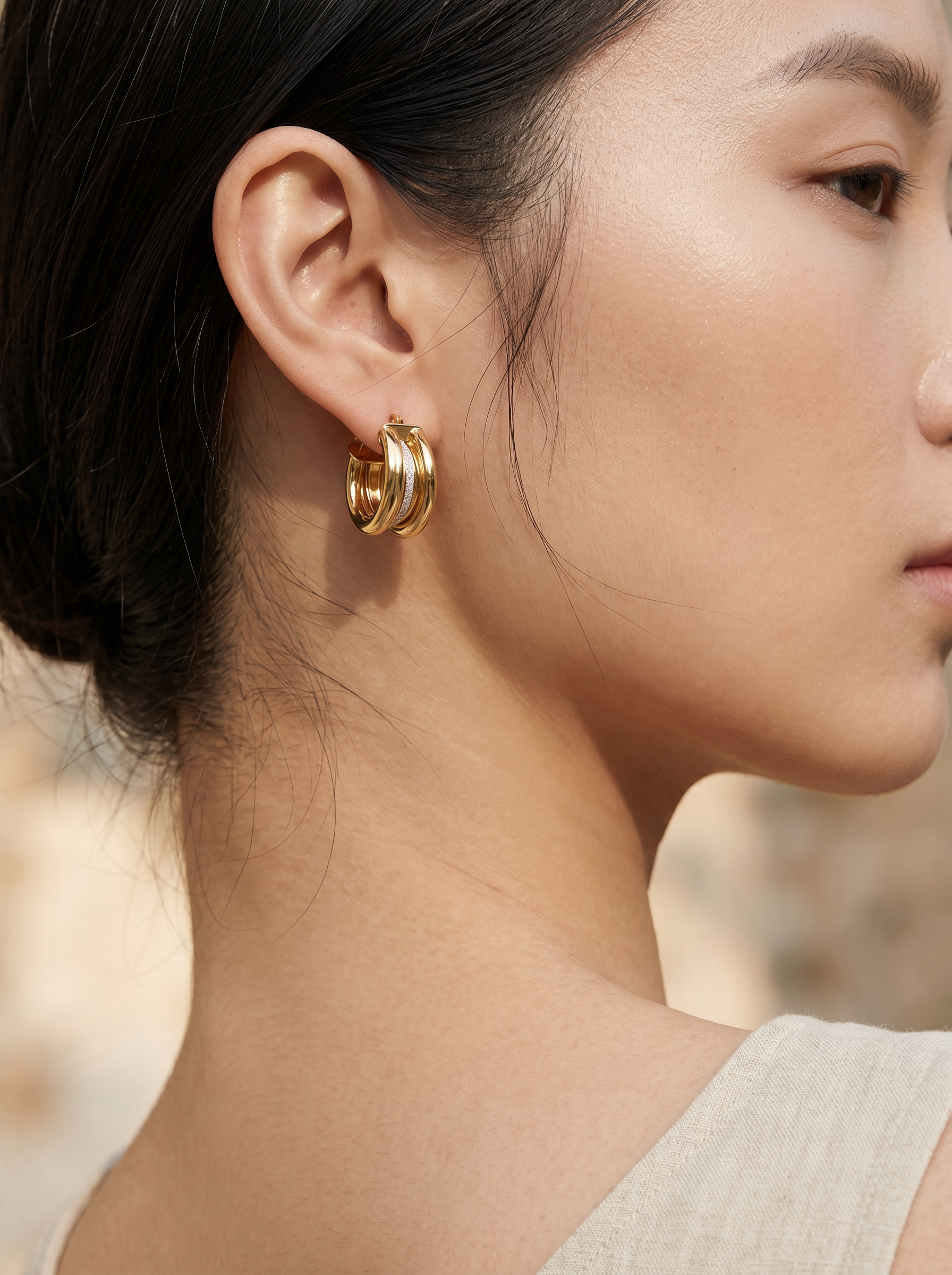 Dual Radiance Hoops Earrings