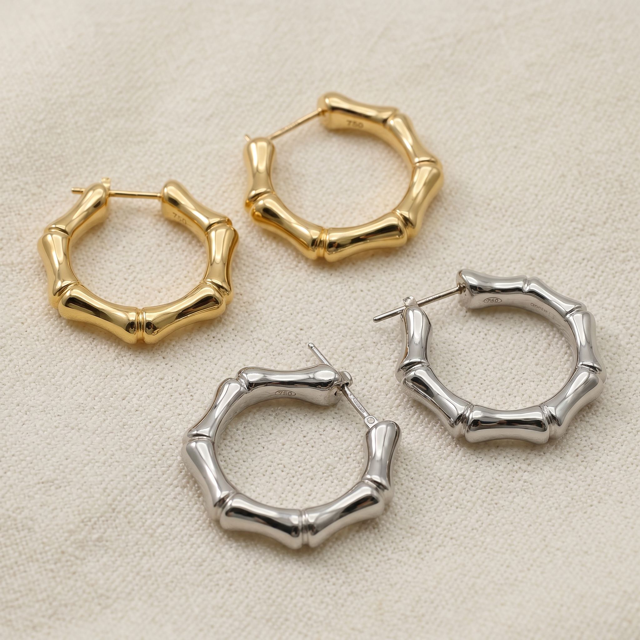 Bamboo Hoops Earrings