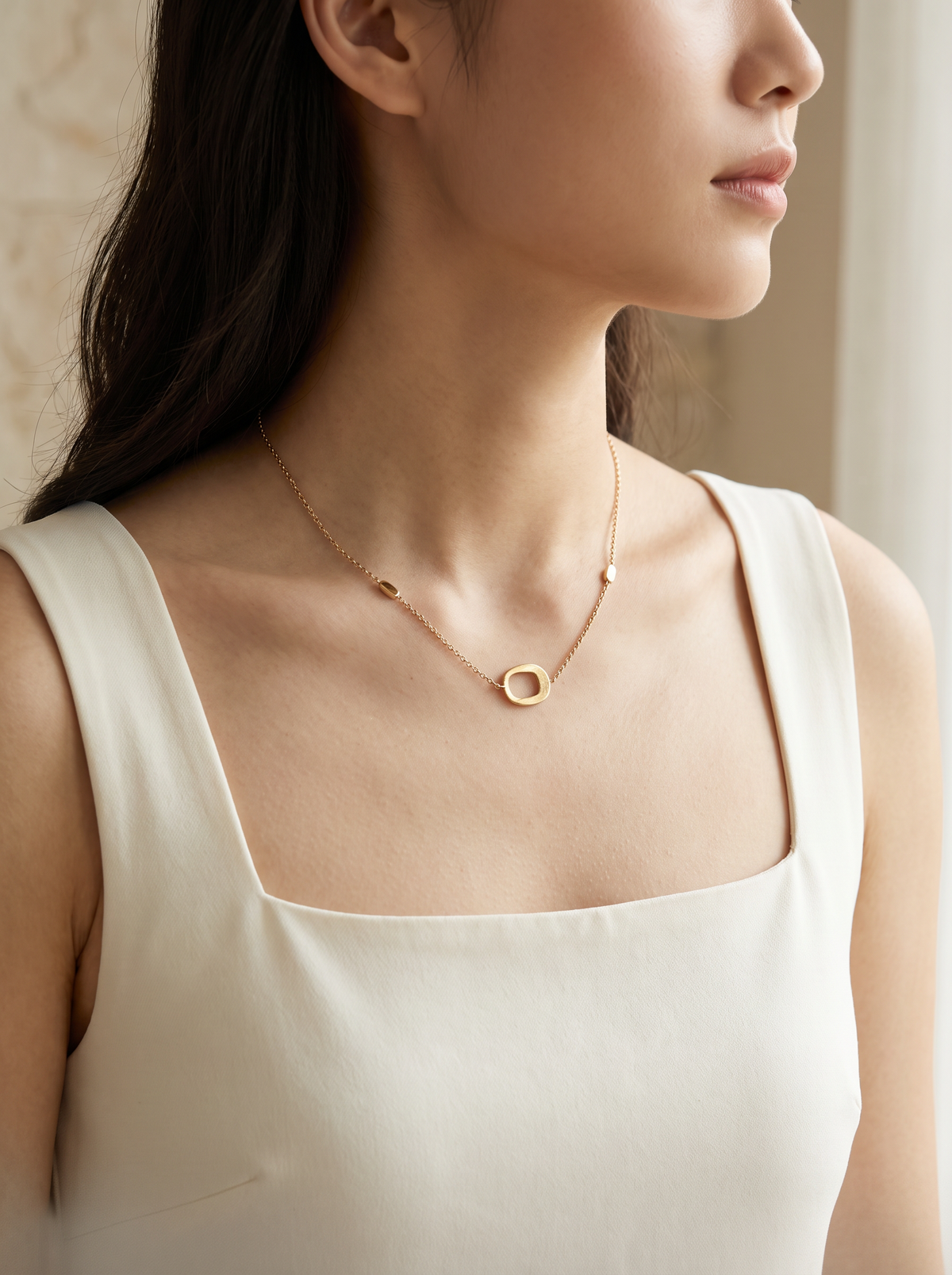 Satin Frame Necklace