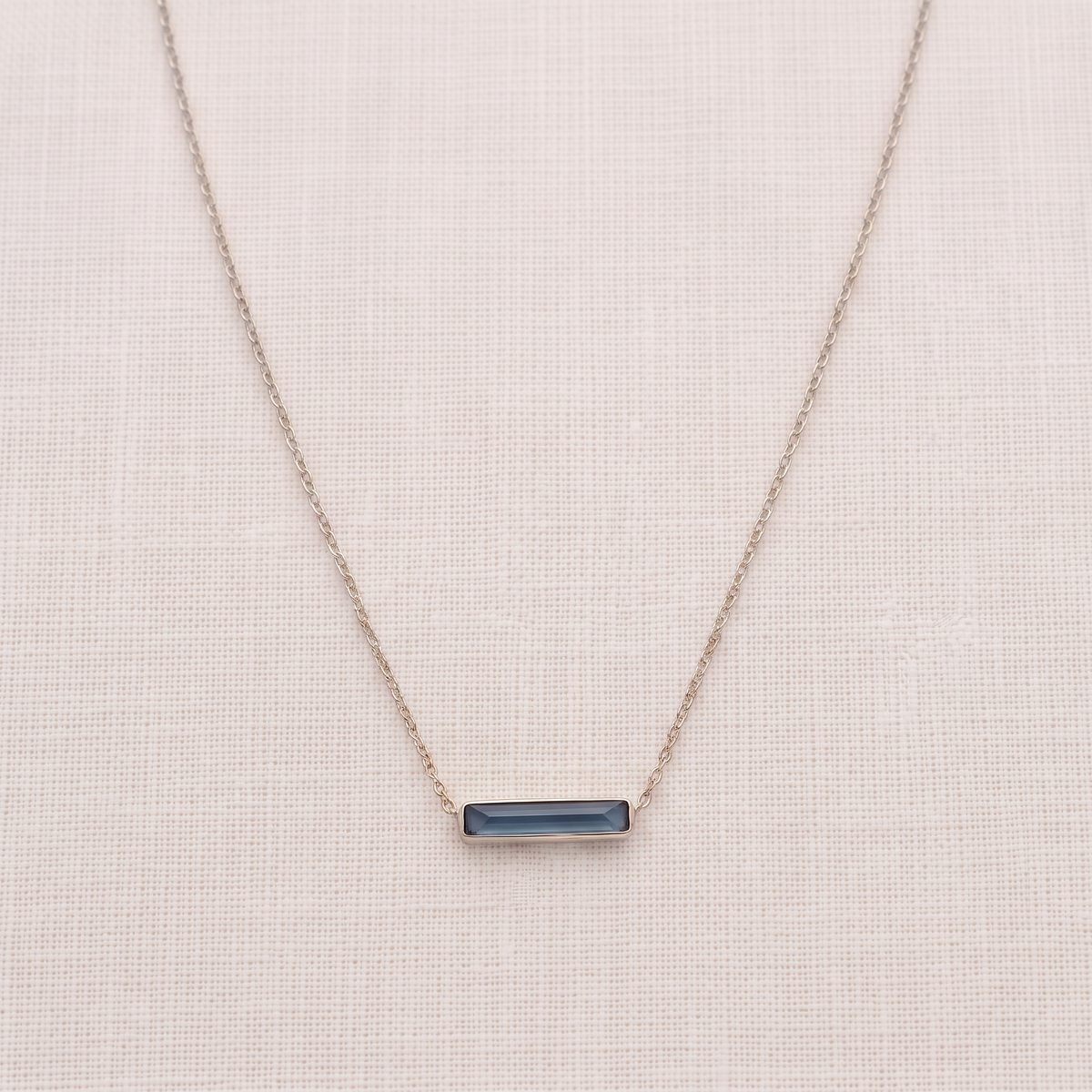 London Blue Topaz Bar Necklace