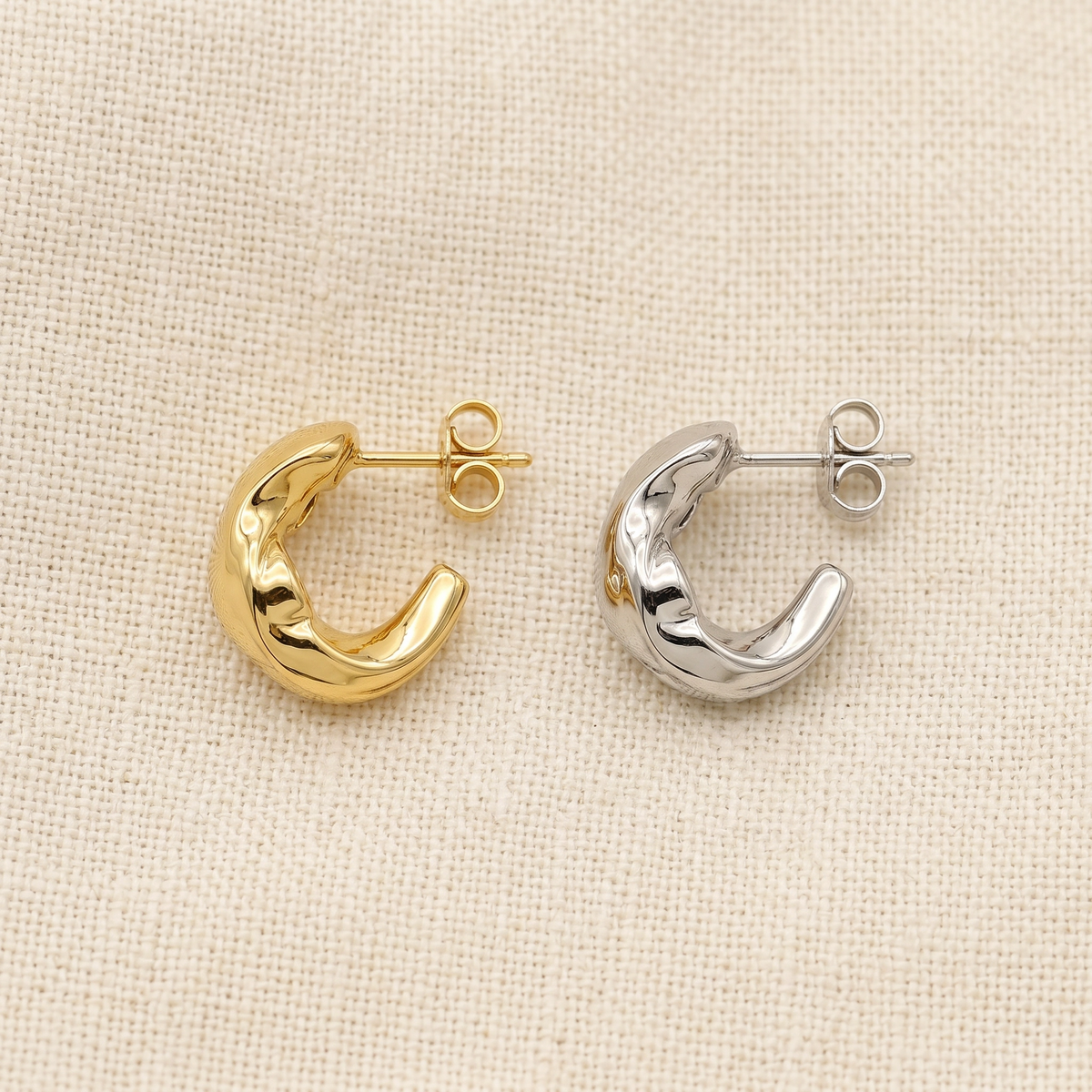 Lustre Roll Studs Earrings