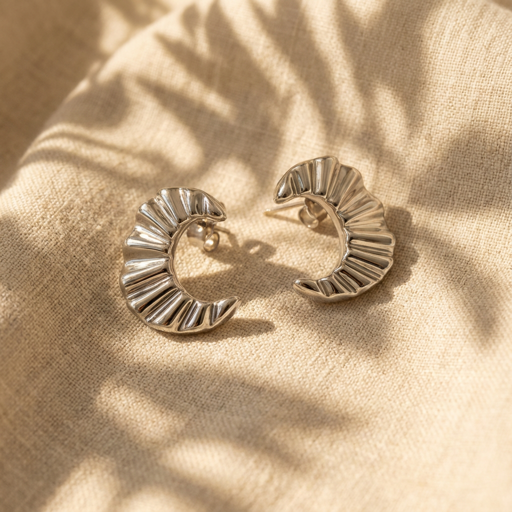 Crescent Glow Studs Earrings