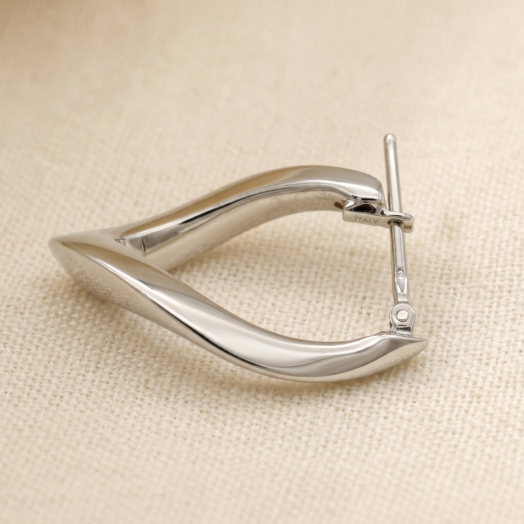 Twist Gleam Hoops Earrings