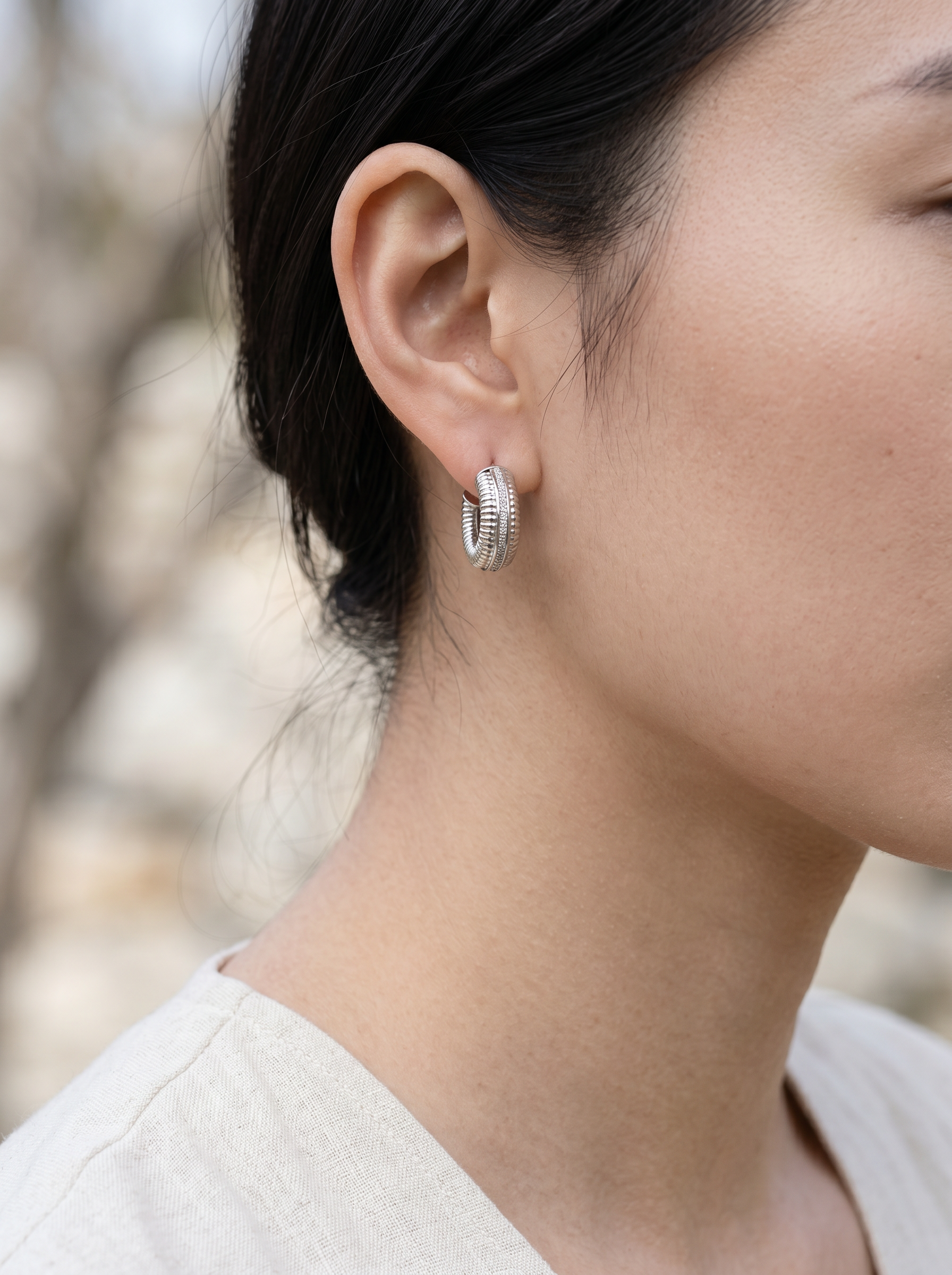 Dual Radiance Hoops Earrings