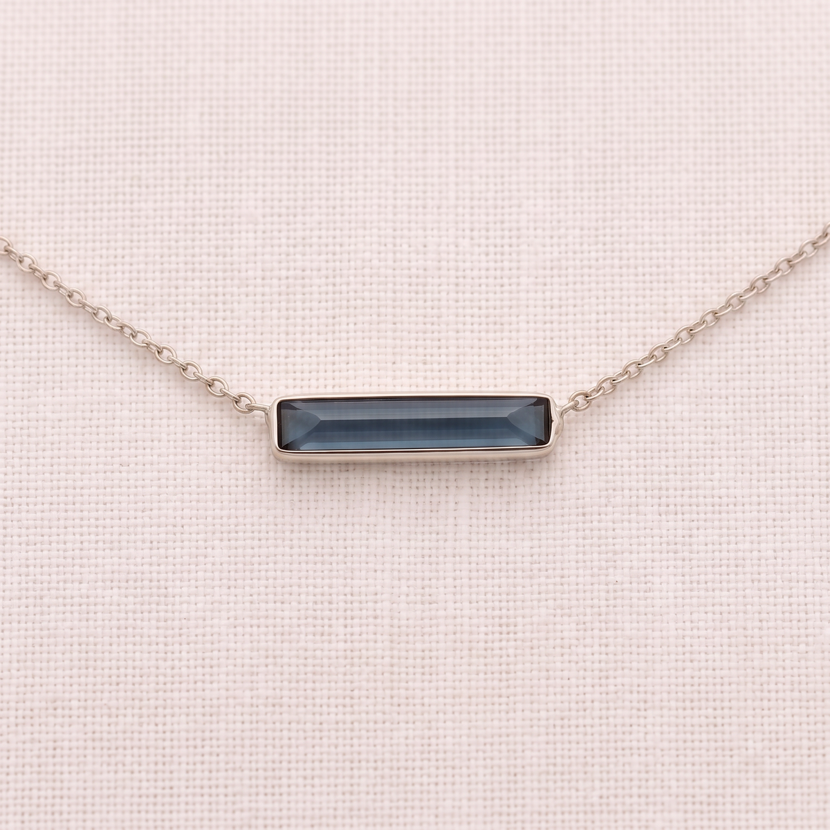London Blue Topaz Bar Necklace