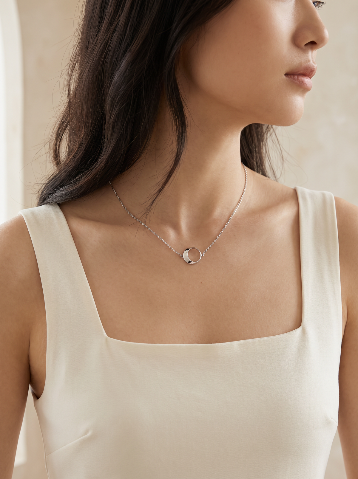 Sculpted Circle Necklace