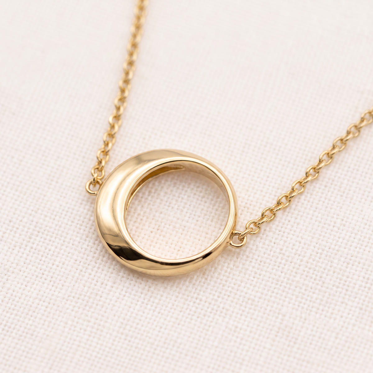 Sculpted Circle Necklace