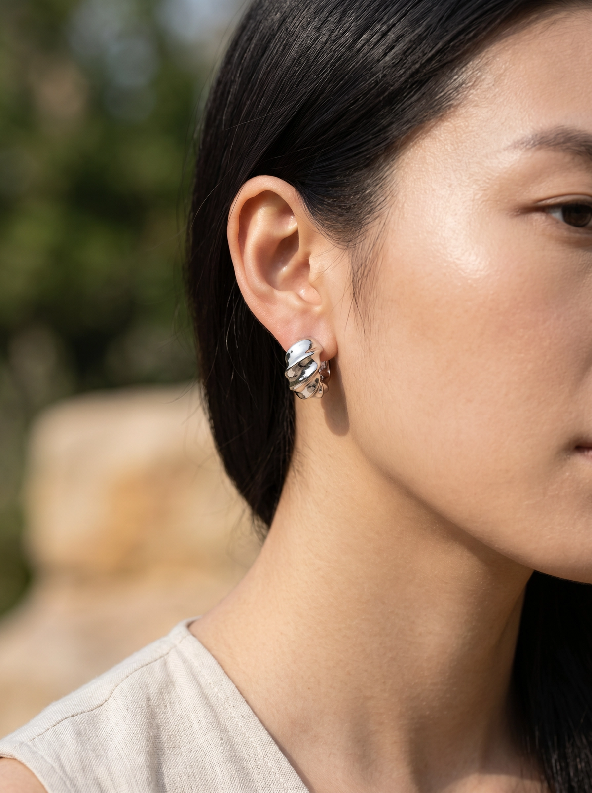 Croissant Studs Earrings